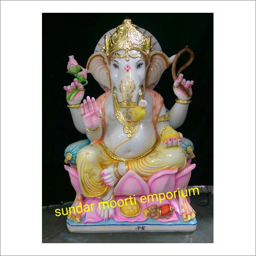 Marble Ganesh Statue Height: 18 Inch (In)
