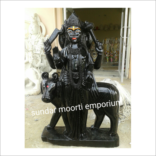 Black Marble Shani Dev Statue Height: 3 Foot (Ft)