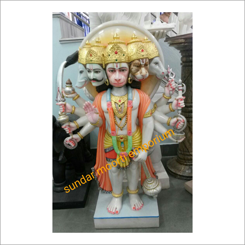 Marble Panchmukhi Hanuman Statue