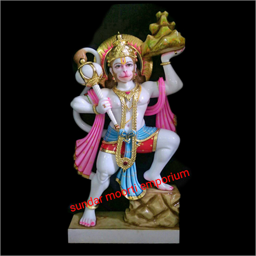 Gold Marble Hanuman Statue