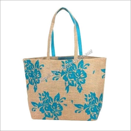 Printed Jute Shopping Bag Printed Jute Shopping Bag