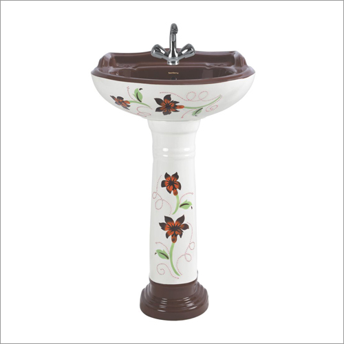 Coffee Brown - Pedestal Wash Basin