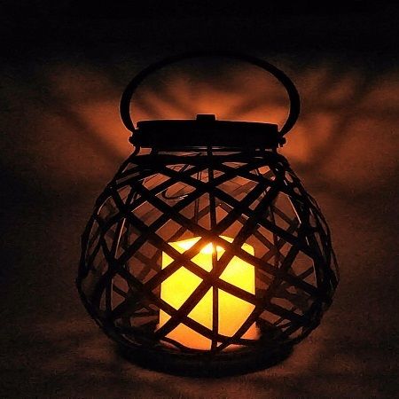 Brilliant & Mo Metal Rattan Solar Hanging Lanterns