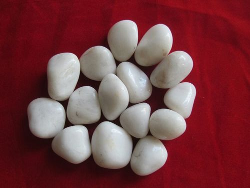 Agate Stone pebbles- White