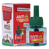 Anti Mosquito Instant Kill Silver Protection - 45 Ml, 45 Nights Usage For Home, Hotel, Office | Powerful Natural Ingredients, Disposable Solution