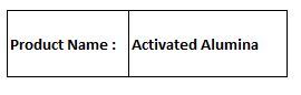Activated Alumina