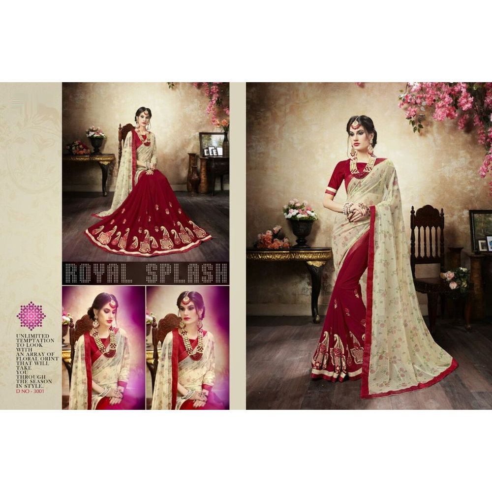 Ladies Fancy Embroidered Sarees