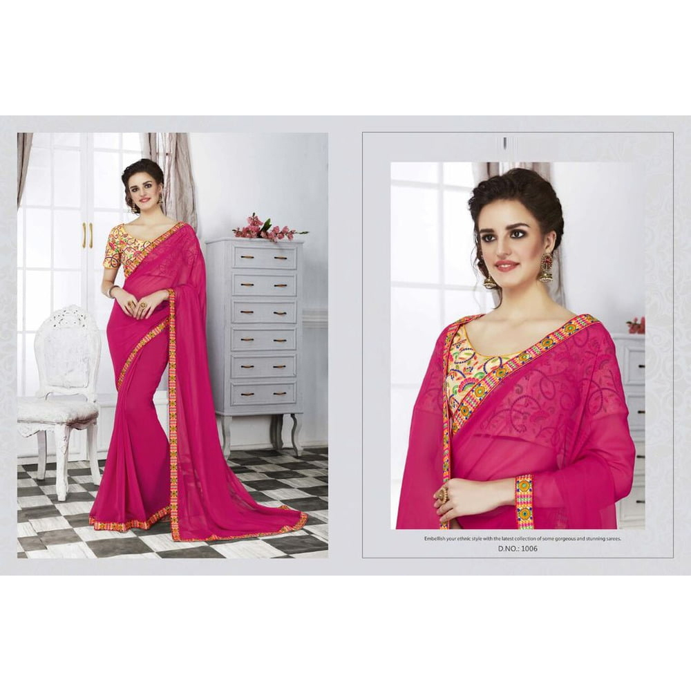 Ladies Plain Sarees