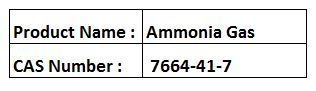 Ammonia Gas