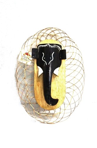 Bamboo Ganesha Wall Hanging Oval