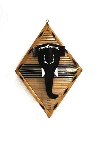 Bamboo Ganesha Wall Hanging Quadrangle
