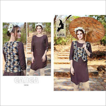 Brown Ladies Jacket Kurti