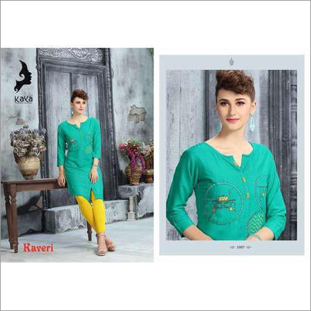 Green Ladies Casual Kurti