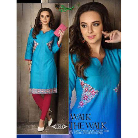Blue Ladies Casual Kurti