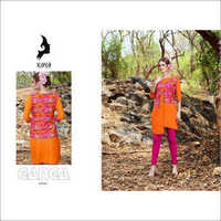 Orange Ladies Designer Jacket Kurti