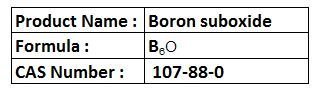 Boron suboxide