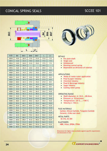 Conical Spring Seals
