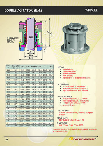 Double Agitator Seals