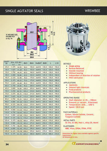 Single Agitator Seals