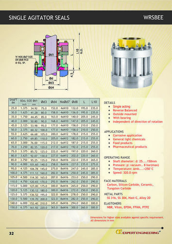 Mechanical Single Agitator Seals