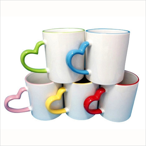 Rim Heart Handle Mug