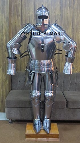 NauticalMart Medieval Knight Vestível Full Suit of Armor- LARP