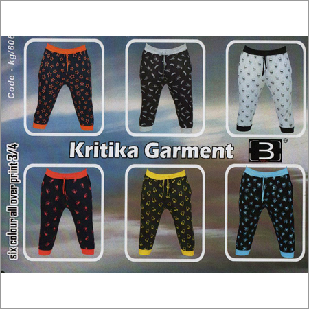 Men's 6 Color All Over Printed 3/4 Pants