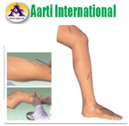 Advanced Surgical Suture Leg - Plastic, Medium Size, Skin Color | High Elastic Strength, Long Functional Life for Repeated Suturing Training