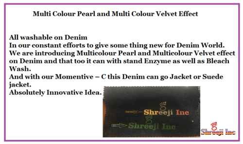 Multi Colur Pearl and Multi Colour Velvet Effect