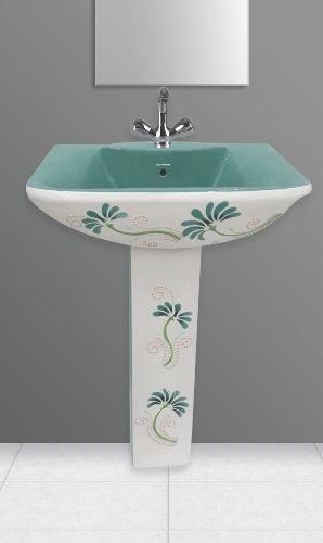 Dyna Set Aqua Green Pedestal Wash Basin Dyna Set Aqua