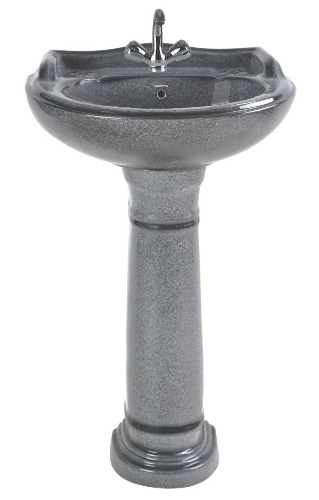 Black Color Rustic Pedestal Wash Basin