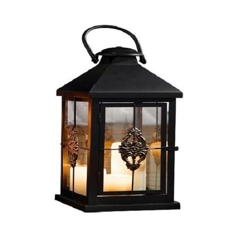 Medium 19 in. Metal European-style Hanging Candle Lantern