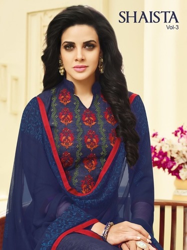 COTTON PRINTED SUITS WITH CHIFFON DUPATTA
