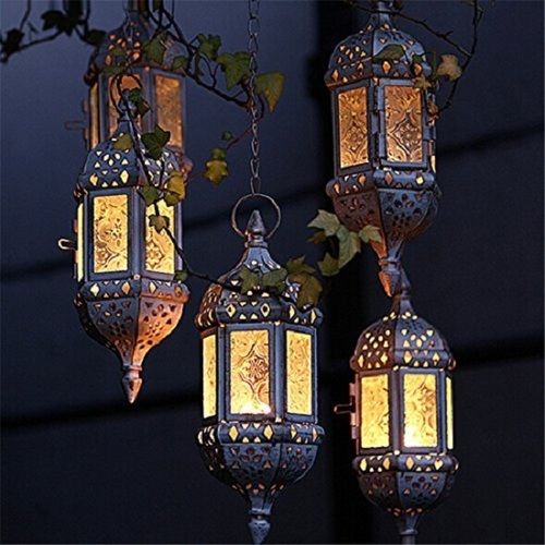 1PC Vintage Metal Hollow Candle Holder Wedding Lanterns