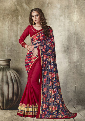 Designer Embroidery Work Saree