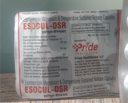 Esomeprazole Magnesium & Domperidone Sustained Release Capsules General Drugs