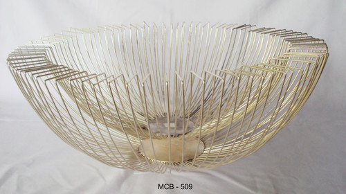 Baskets - Metal Wire 12x12x8 Inches Gold, Stylish Durable Glossy Finish