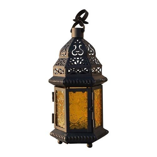 Your Supermart Glass Metal Moroccan Table Lantern