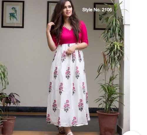 Jaipuri Kurtis - Rayon Fabric, Length 1346.2 mm, 3-4th Sleeve, Sizes L/XL/XXL, Printed Pattern | Casual, Ethnic, Party Wear for Girls