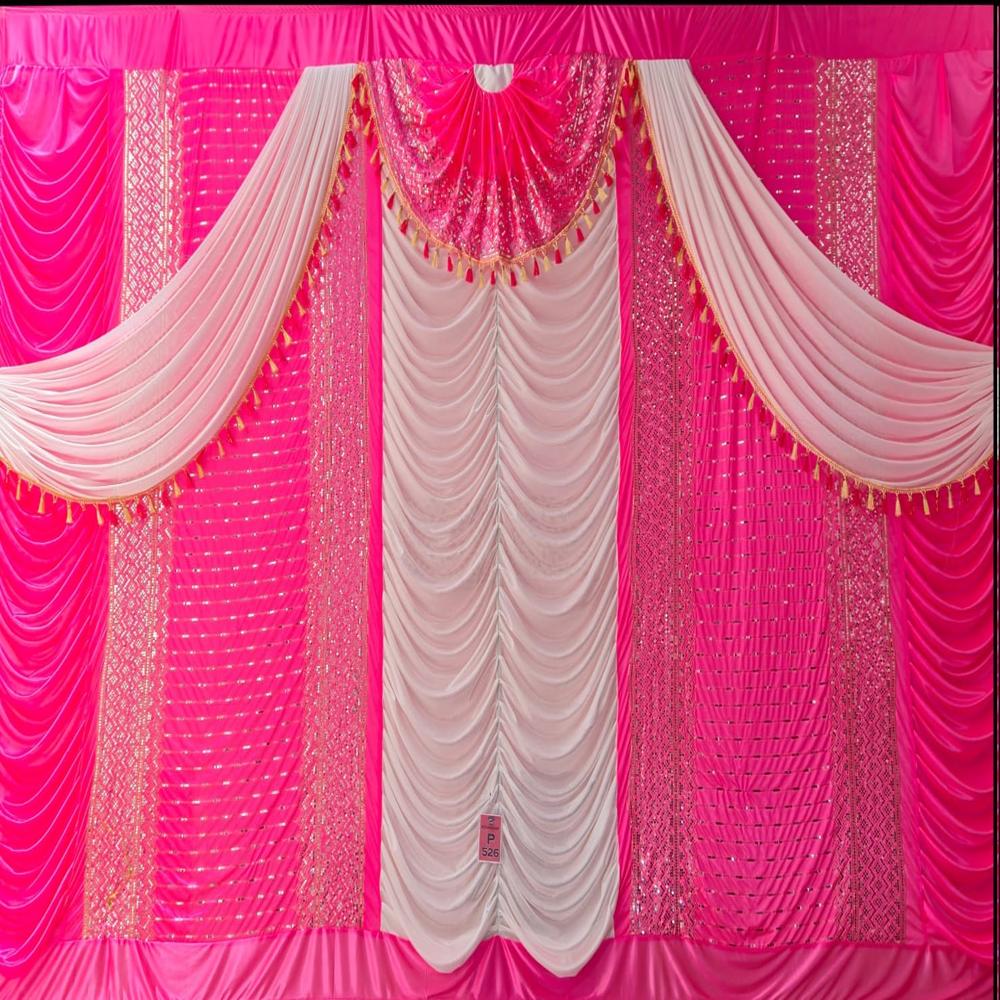 Designer Wedding Curtain - Lightweight Fabric, Elegant Translucent Design, Ideal For Event Planners