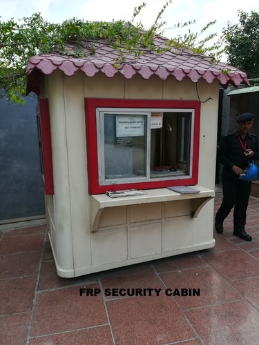 FRP Security Cabin - FRP Material, Aluminum Frame, Sloping Roof | Weatherproof, Lightweight, Scratch Proof, Locking Door, Electricity Fitting