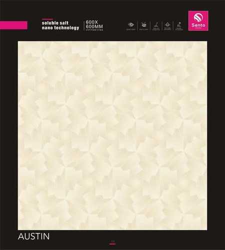 Nano Polished Vitrified Tiles - Ceramic, 600x600 mm, 9 mm Thickness | Gloss, Matt, Satin Finish, Stain & Water Resistant, High Durability