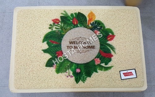 Floral Print Pvc Rubber Door Mat (40*60)