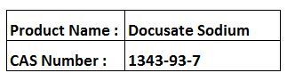 Docusate Sodium - White Powder, C28H48O4SNa, 496 g/mol | Stool Softener, Laxative Effect, Water Soluble