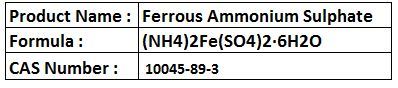 Ferrous Ammonium Sulphate