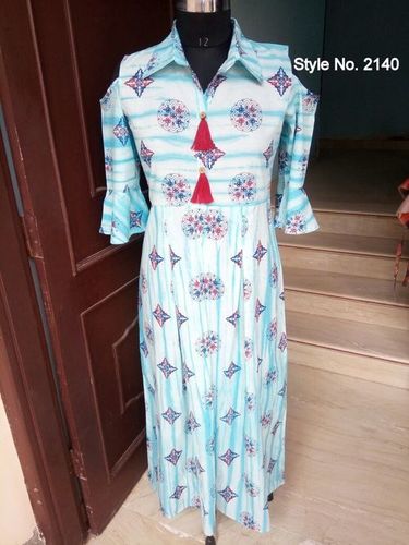 Jaipuri Kurtis - Rayon Material, M, L, XL, XXL Sizes | Printed Pattern, 3-4th Sleeve Style, Casual to Formal Wear for Girls