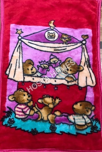 Super Soft Baby Mink Blanket Cartoon Character Printed