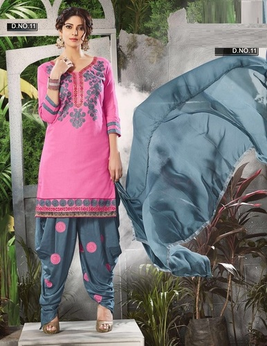 Baby Pink & Grey Supplier Of Patiyala Salwar Kameez In Mumbai