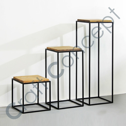 Set Of 3 Metal Coffee Table No Assembly Required