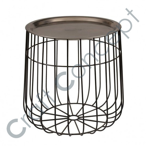 Round Metal Coffee Table No Assembly Required